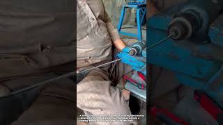 Manual Metal Spring Winding Process #worker #process #craftsman #restoration #satisfying