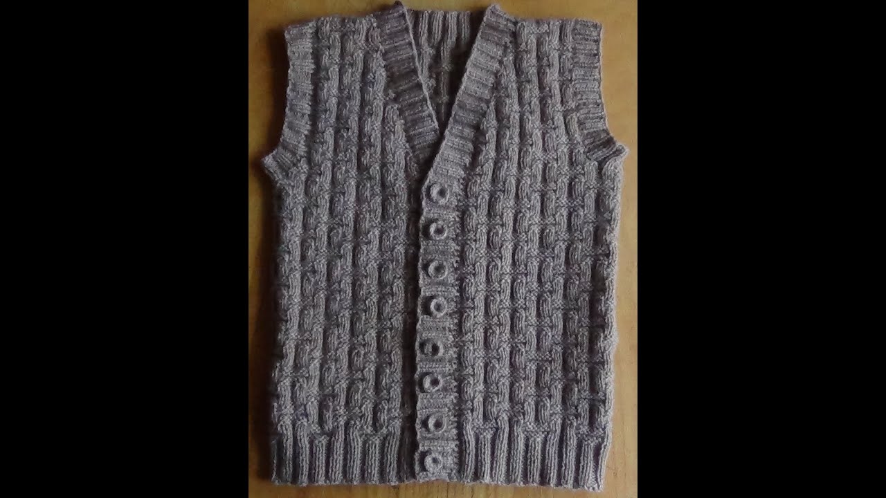 Мужской жилет спицами - Часть 1. Vest knitting for men