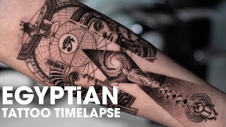 SINGLE NEEDLE EGYPTIAN TATTOO | TIMELAPSE | 3RL