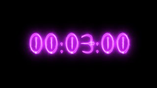 Purple Vampire Neon Timer 3 Minutes (Stopwatch)