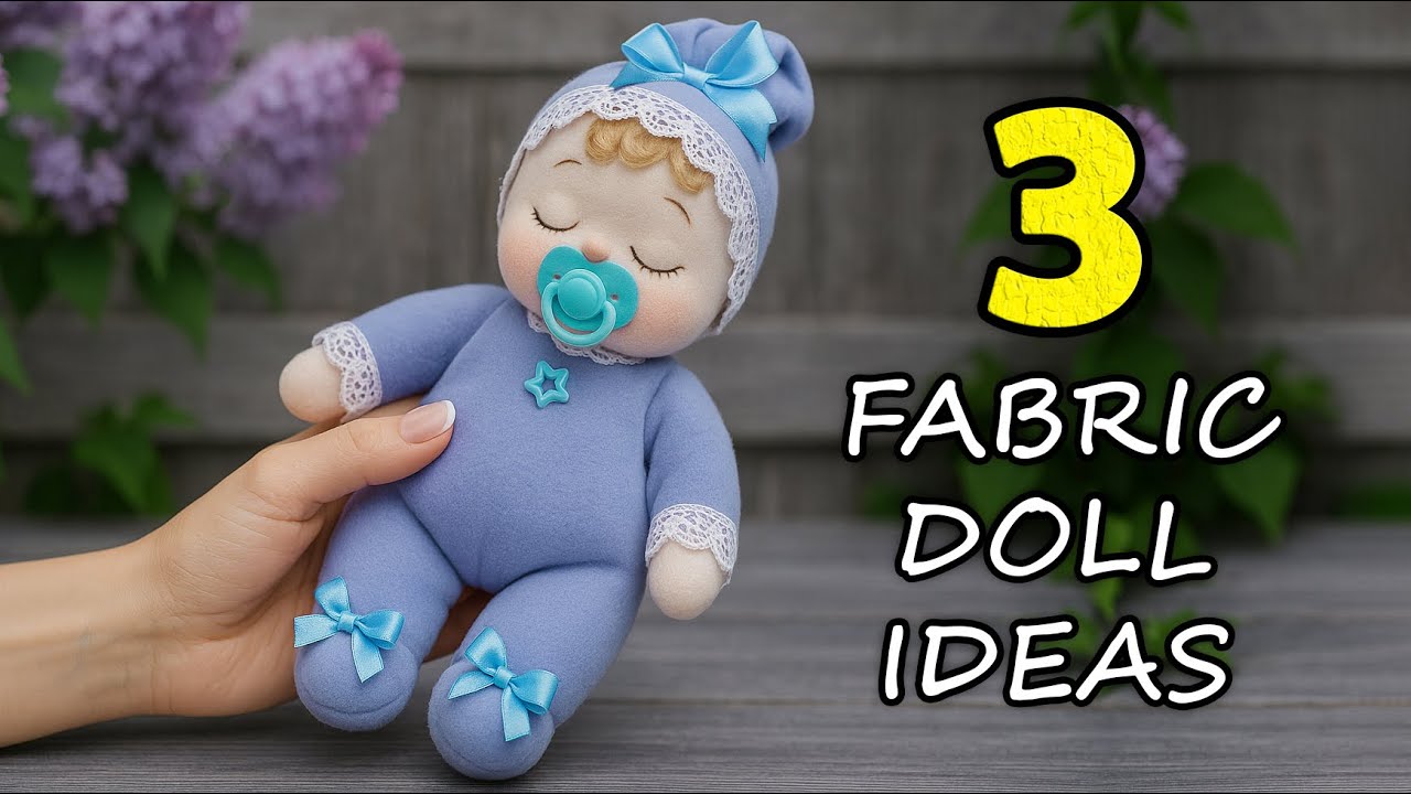 Они чудесны!🧵3 куклы из ткани, которые можно легко сделать за один вечер✂️Сшить куклу - легко!💖