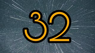 32 Second Timer ⏰ | Bright big yellow numbers and relaxing background music