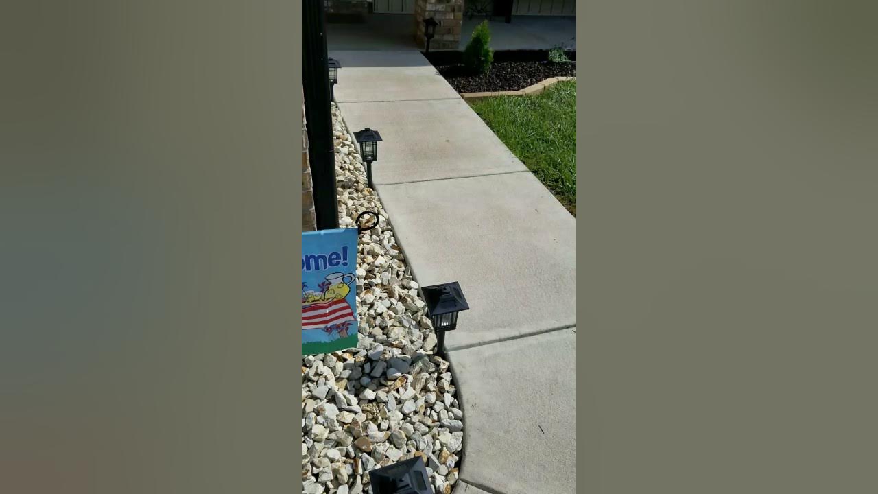 New landscaping with rubber mulch. YouTube