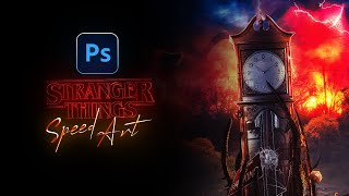 Creating a STRANGER THINGS Poster in Photoshop - Speed Art