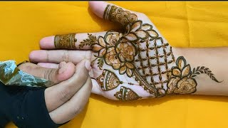 Beautiful Front Hand Rose Jewellery Mehndi Designs- Easy and Simple Mehndi Design - by Unique Henna