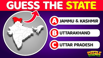 Guess The Indian State From The Map | India Map Quiz | India