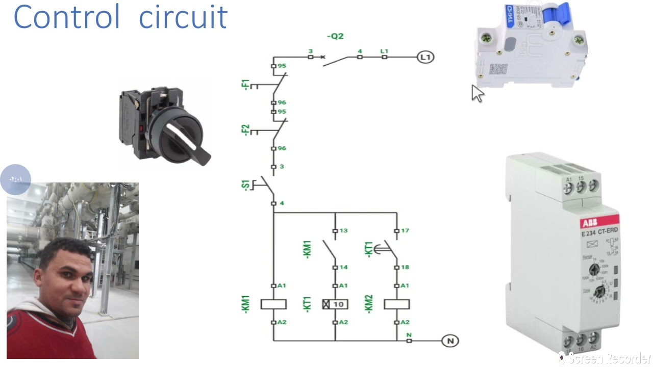 (كلاسيك كنترول)التحكم فى تشغيل محركين باستخدام تايمر تأخير تشغيل on delay