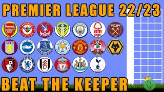 Premier League 2022/23 - Beat The Keeper Marble Race / Marble Race King
