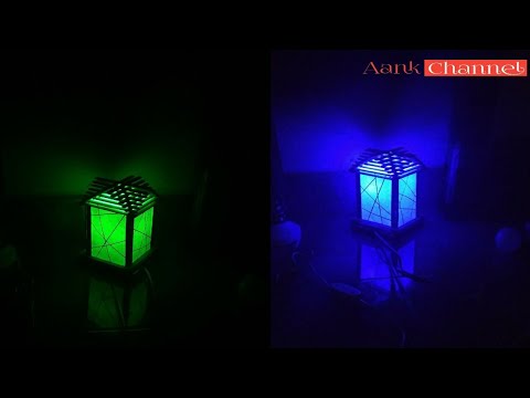 Cara bikin lampu  tidur  hias dari  stik  es  krim  