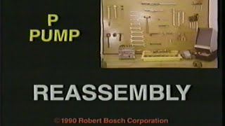 BOSCH P-Pump Reassembly