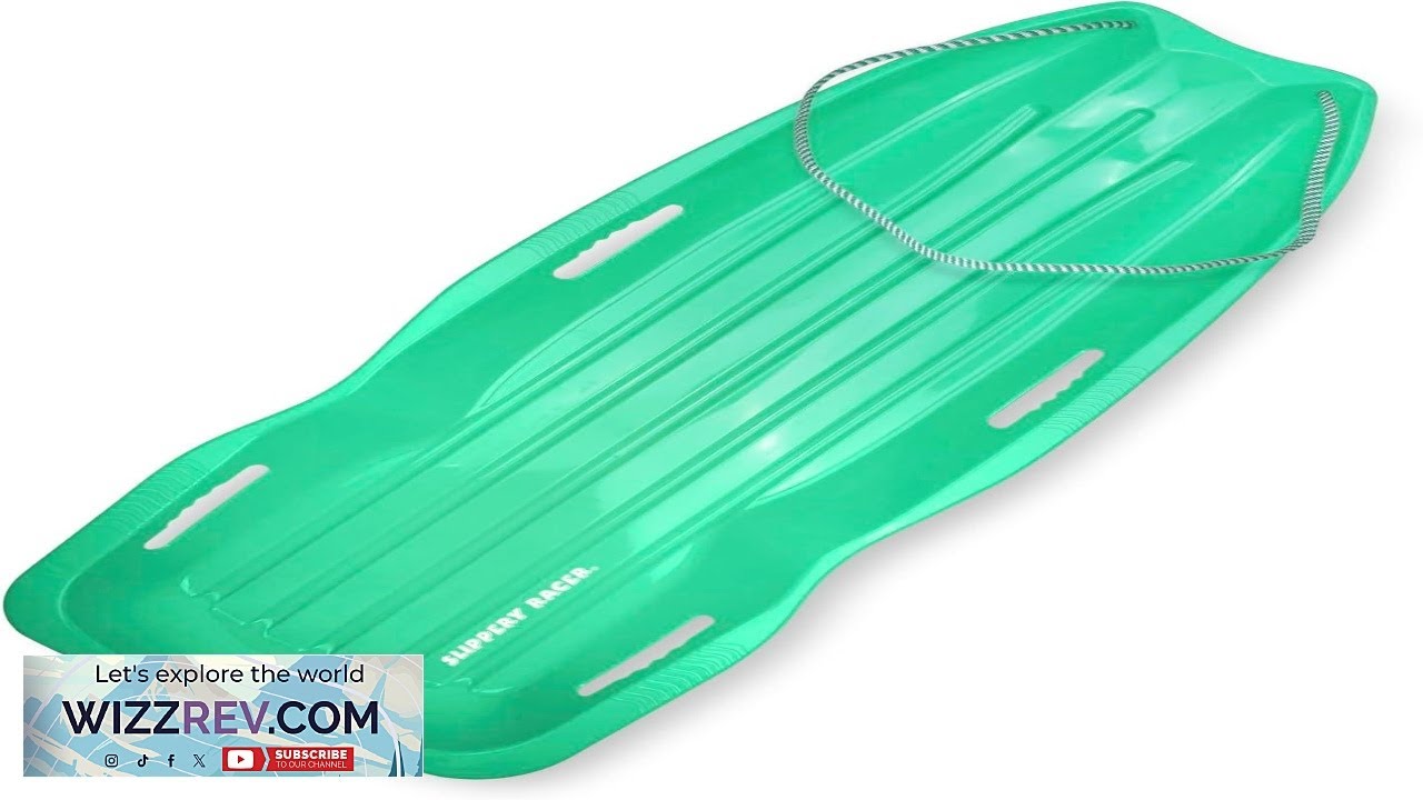 Slippery Racer Downhill Xtreme Toboggan Snow Sled Review - YouTube