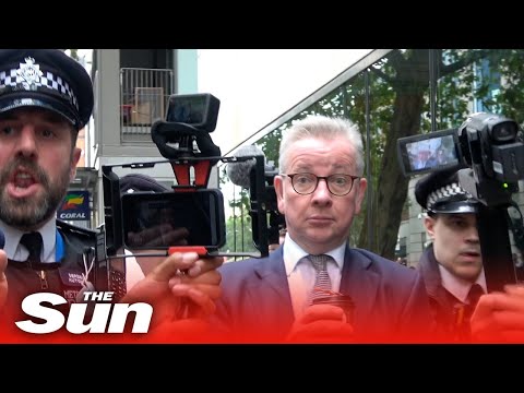 Police shield Michael Gove from anti-vaxx mob days after Sir David Amess murdered
