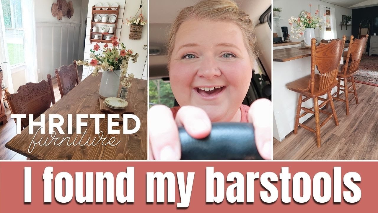 I finally found my barstools | Thrifted furniture | Small living room