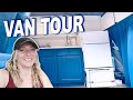 VAN TOUR | FULL TIME VAN LIFE IN CHEVY EXPRESS (DIY CONVERSION) // Travel Snacks