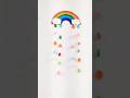 5 minute 🌈 paper craft😊#shorts#easy paper# craft# diy# home decor #papercrafter #wall hanging# viral