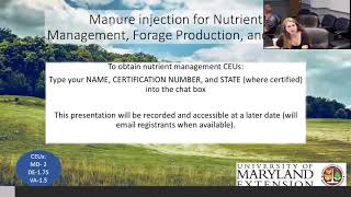 Manure Injection for Nutrient Management Forage Production and Profit  July 29 2019