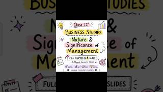 Chapter 1 BST Class 12 Handwritten Notes Nature and Significance of Management#bst #class12#commerce