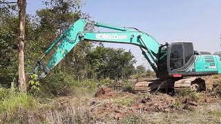 รีวิว พลังช้าง ถล่มต้นไม้ kobelco sk200-10 YN15 excavator ตอนที่ 5 EP.3885