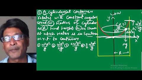 IIT JEE Mains September 2020 / Fluid mechanics / Rotation of container / Q5 by SSI sir Kota faculty