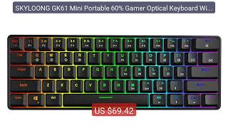 SKYLOONG GK61 Mini Portable 60% Gamer Optical Keyboard Wireless Bl... — Best Deal 2026 | Shop Now!