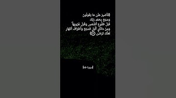 سورة طه الآية ١٣٠ بصوت الشيخ ماهر المعيقلي
