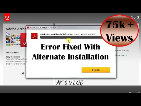 Adobe Reader Installation error l Newer Version Already Installed l Alternate Solution for Install