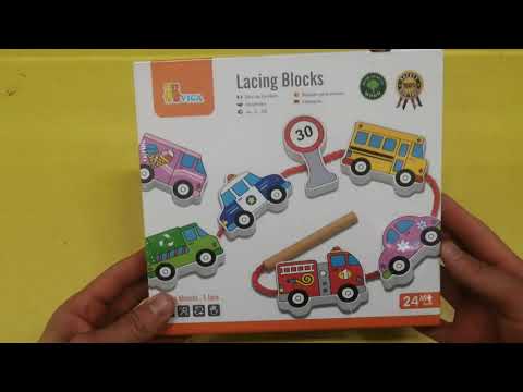 Шнуровка Транспорт 12 фигурок, шнурок в коробке 51627 VG59851