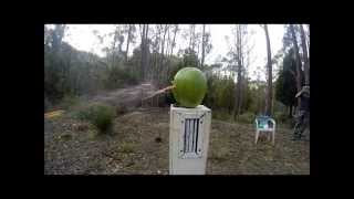 We Shoot Stuff - Watermelon shot with a 65lb Compund Bow in slow motion screenshot 4
