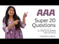 AAA Super 20 questions and ultimate planner || September 2024