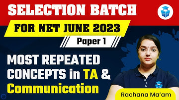 UGC NET 2023 Paper 1 Communication & Teaching Aptitude | Concepts & PYQs by Rachana Mam | JRFAdda
