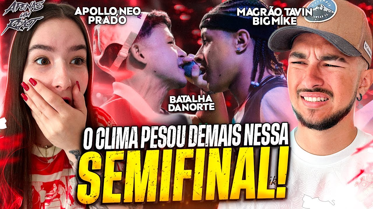 (CLIMA TENSO) APOLLO, NEO E PRADO x MAGRÃO, TAVIN E BIG MIKE | SEMIFINAL BDN SPARTA| Apenas um react