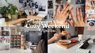 Cozy Weekend Vlog as an INFP 🌤 hobbies, study coding, self gel nails, games, calm holiday at home