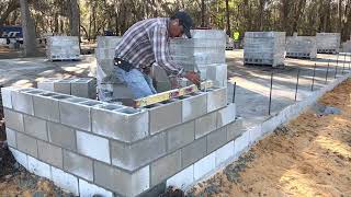 Cómo hacer una esquina con bloques de cemento?