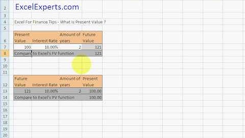 ExcelExperts.com - Excel For Finance Tips - What is Present Value ?