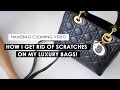 HOW TO CLEAN LAMBSKIN LUXURY BAGS | HOW I BUFF OUT SCRATCHES
