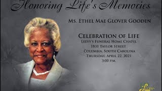 Ms. Ethel Mae Glover Gooden- April 22, 2021- Leevy's Funeral Home Livestream
