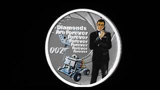 2021 James Bond Diamonds Are Forever 1 2oz Silver Proof Coloured Coin