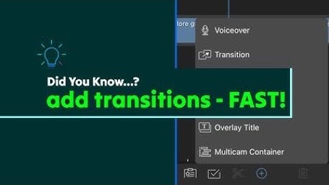 Adding Transitions from the 