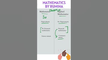 Difference between Mathematics and Applied Mathematics #math#shorts