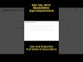 SSC CGL/MTS 2024 | Reasoning Tricks | Govt Aspirants Hub #shortsvideo #shorts #sscmts #ssc #ssccgl
