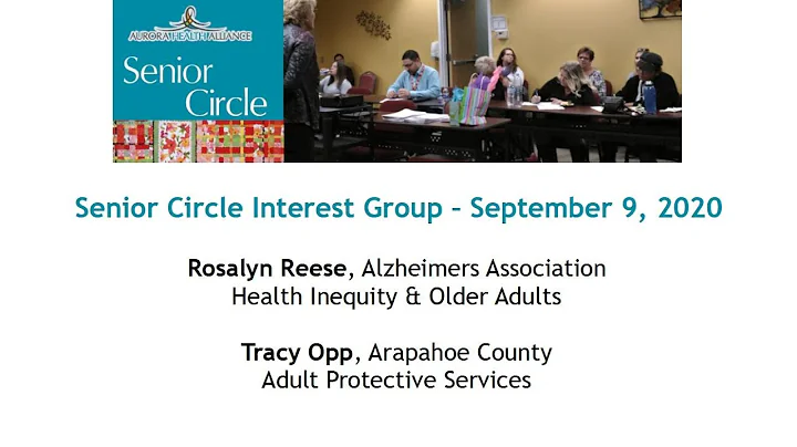 Senior Circle Meeting September 9, 2020