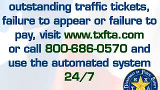 Texas Driver License Office - Outstanding Traffic Tickets