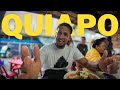 Foreigner tries street food at quiapo market philippines 