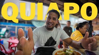 FOREIGNER tries STREET FOOD at Quiapo Market, Philippines 🇵🇭