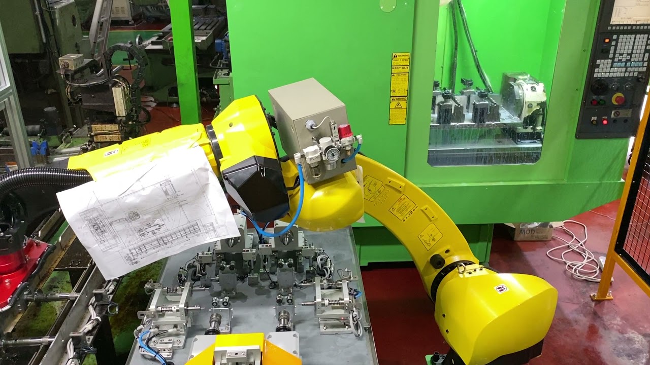 Fanuc Robot Robodrill Align Automation - YouTube