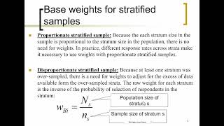 Weighting Survey Data
