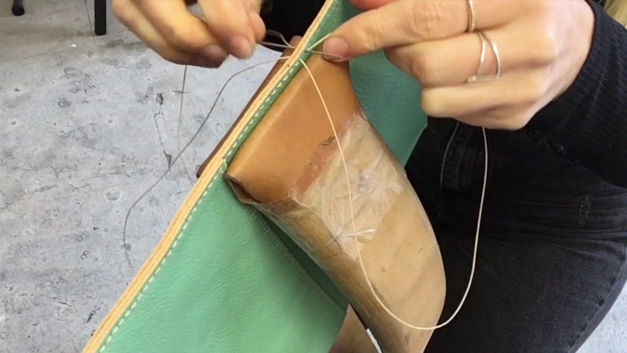 CARV bag making process Hand stitching leather YouTube