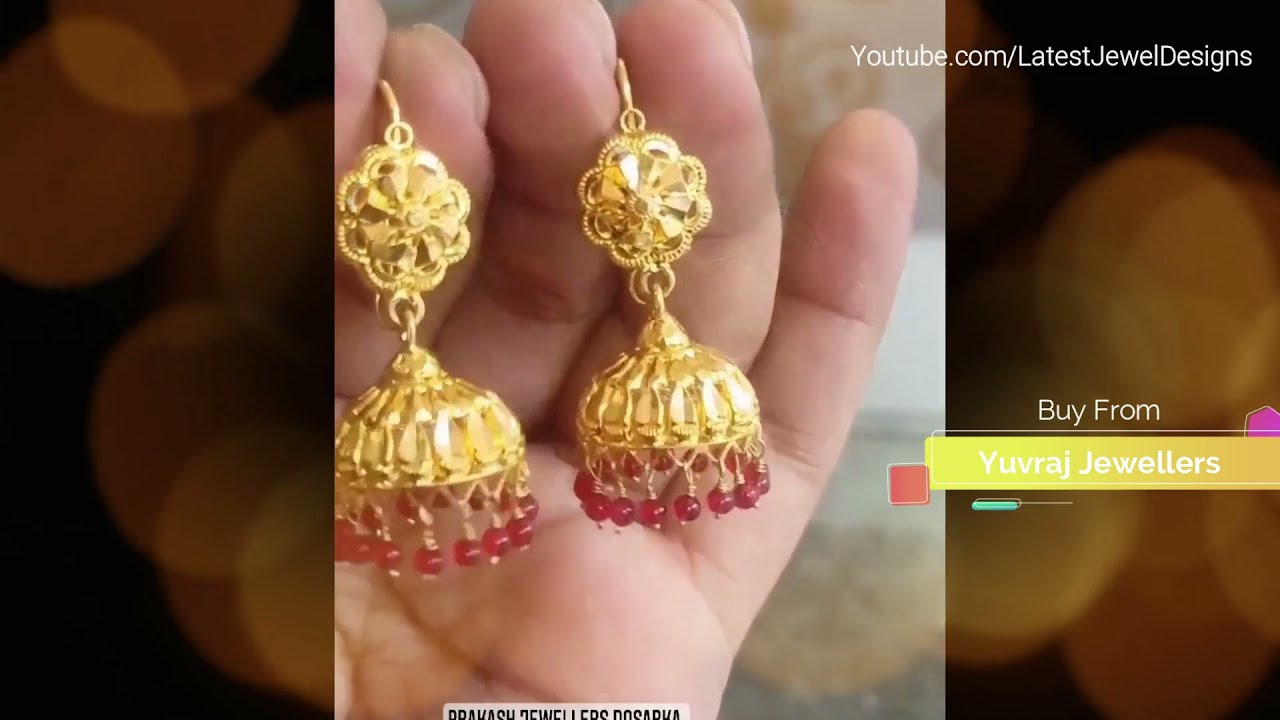 4 Gram Gold Earrings Designs with Price 2022 - People choice