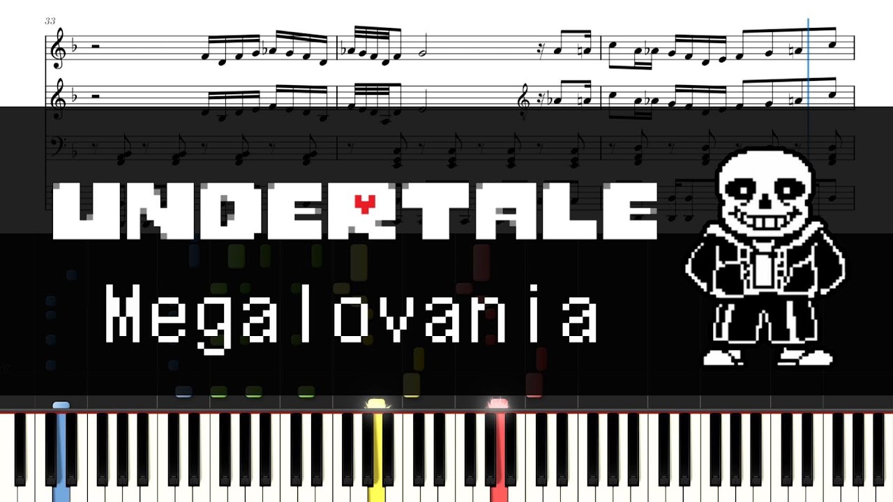 【連弾】Megalovania/メガロバニア UNDERTALEより ピアノ楽譜  Piano duet Sheet music