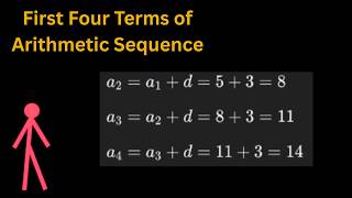 First Four Terms of Arithmetic Sequence | Grade 11 & 12 Math Tutorial in English, (20,G11,C6)